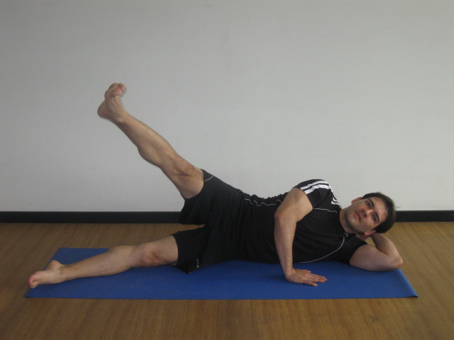 Side lying leg lifts (Up and Down) Elevacin lateral de piernas