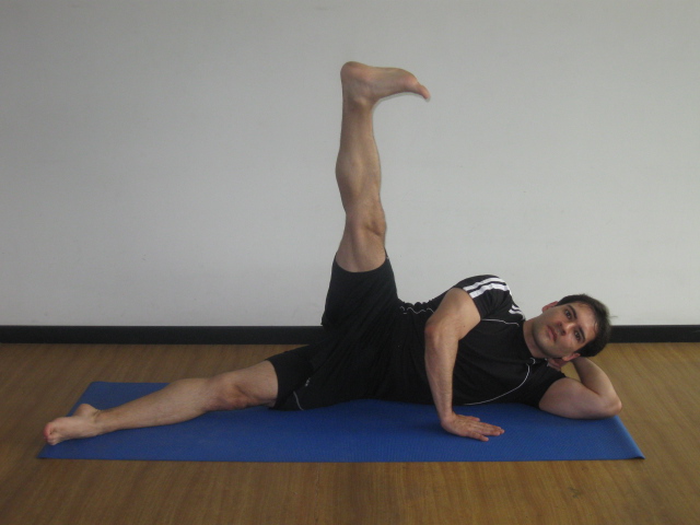 Side lying leg lifts (Up and Down) Elevacin lateral de piernas