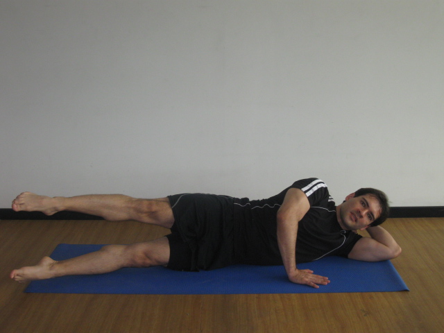Inner Thigh Lifts, bottom to top, Elevar la pierna de abajo